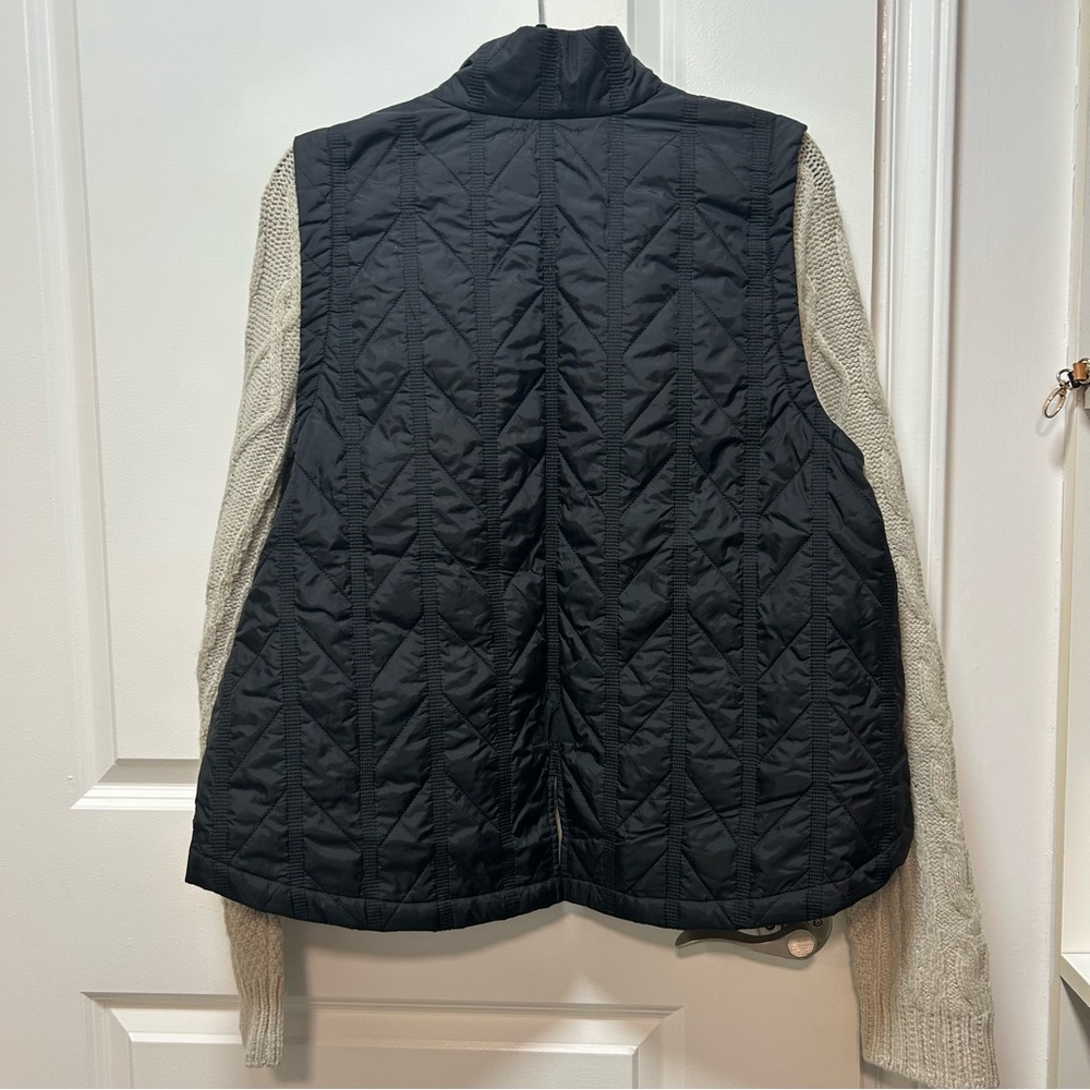 Democracy Black Quilted Vest with Tan Lining - Picture 11 of 12